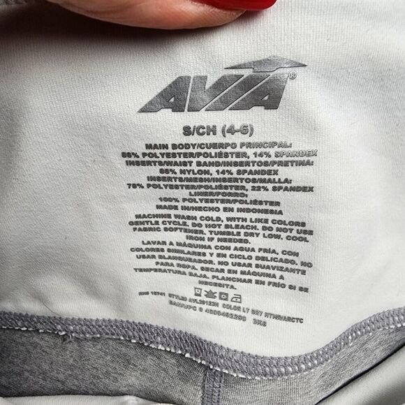 Avia Athletic Workout Leggings Gray Size Small - Picture 3 of 10